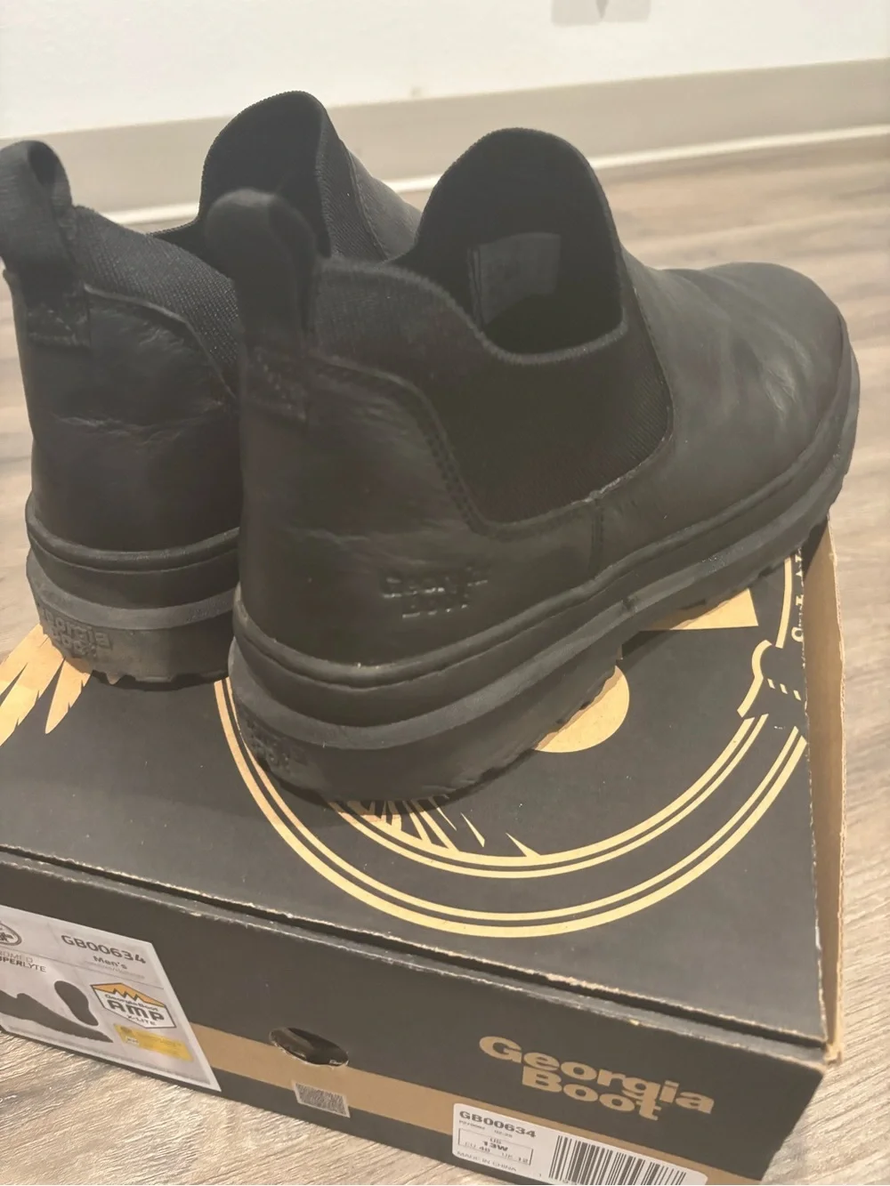 Georgia Boot ‘Romeo’ Men's Black Slip-On Work Boots
